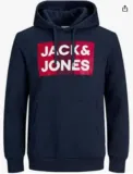 JACK & JONES Herren Hoodies JJECorp Logo für 14,99 € inkl. Prime-Versand (statt 22,48 €)