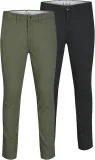 JACK & JONES Mens Marco Chino Trousers Cotton (2 Pack)