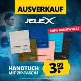 JELEX 100FIT Fitness Handtuch mit Zip-Tasche (11 Farben)