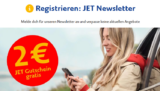 JET Newsletter-Aktion mit 2€ Tankgutschein
