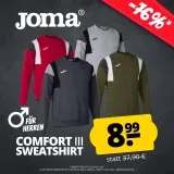 JOMA Confort III Herren Sweatshirt (4 Farben, Gr. 6XS bis M) für 13,94 € inkl. Versand