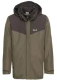 Jack Wolfskin Outdoorjacke „Towada“ in khaki (Gr. S – 3XL, winddicht, Fleece-Innenjacke) – für 129,99 € inkl. Versand statt 263,90 €