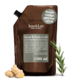Jean & Len Hand & Body Wash Rosemary und Ginger Nachfüllpack, ohne Silikone, Parabene & Mikroplastik, 1,5L ab 13,49 € inkl. Prime Versand (statt 17,99 €)