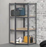 Juskys Eckregal Corner Easy 160 X 75 X 40-75 cm