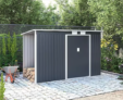 Juskys Metall Gerätehaus M mit Holzunterstand für 227,94 € inkl. Versand