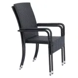 Juskys Polyrattan Gartenstühle Yoro 2er Pack (2 Farben)