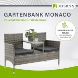 Juskys Polyrattan Sitzbank Monaco
