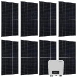 Juskys Solaranlage Set mit 8 Solarpaneele & Wechselrichter (3,2 kWp PV-Anlage)