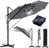KESSER Sonnenschirm Ampelschirm Sun Rund XL mit LED Solar-Beleuchtung Ø330 cm inkl. Abdeckung für 143,80 € inkl. Versand (statt 229,80 €)
