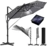 KESSER Sonnenschirm Ampelschirm Sun Rund XL mit LED Solar-Beleuchtung Ø330 cm inkl. Abdeckung für 143,80 € inkl. Versand (statt 229,80 €)