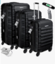 Prime Day – KESSER® 3tlg. Hartschalenkofferset Rollkoffer Schloss 4 Rollen ABS-Hartschale Teleskopgriff M-L-XL für 109,80 € inkl. Prime-Versand (statt 174,80 €)