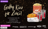 Kinopolis Großes Kino für Zwei: 2 Kinotickets mit Popcorn, Nachos und Getränken für 30,49 € (statt 60,00 €)
