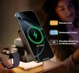 KPON Ladestation für Apple Watch, Aipods und Iphone für Magsafe 3-in-1 Cube für 14,99 € inkl. Prime-Versand (statt 35,00 €)