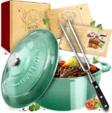 KRUSTENZAUBER Gusseisen Topf inkl. Fleischgabel (3 Farben) für 49,99 € inkl. Versand