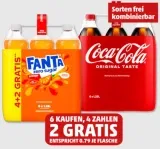 Coca-Cola Deal bei Penny: 4+2 Cola u.a. Sorten (Liter 0,64 €)