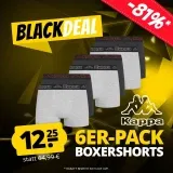 Kappa Iconic Herren Boxershorts 6er Pack 891199-004 (Gr. M bis 2XL) für 17,20 € inkl. Versand