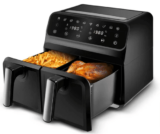 Karaca Multifry XXXL 4+4 Liter digitaler Airfryer mit zwei Kammern für 49,98€