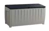 Keter Lagerbox mit Sitzfunktion „Novel“ (340L, 125 x 55 x 61 cm) für 65,90 € inkl. Versand (statt 106,99 €)