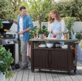 Keter Outdoor Küche & Servierwagen Grillwagen Unity XL – 207 Liter