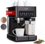 Klarstein Espresso Siebträgermaschine in schwarz mit Milchaufschäumer (1,8L Mini-Espressomaschine mit Siebträger, 20 Bar Edelstahl-Kaffeemaschine, 1.350 Watt) – für 113,89 € inkl. Versand (statt 149,99 €)
