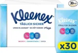 Kleenex Täglich Sicher Taschentücher 4-lagig 30 Packungen à 9 Tücher ab 2,39 € inkl. Prime-Versand