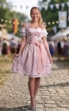 Kleid Dirndl Damen Midi für Oktoberfest mit Schürze und Bluse (534GT 3-teilig – NUR Gr. 34)