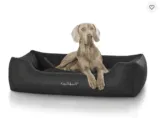 Knuffelwuff Leder Hundebett Sidney Schwarz XL für 63,89 € inkl. Versand (statt 79,95 €)