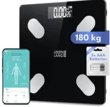 LEBENLANG Körperwaage Personenwaage digital – Bis 180 Kg (mit App) für 10,99 € inkl. Prime-Versand (statt 17,00 €)