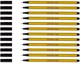 LEVIATAN D400 Fineliner Schwarz 12 Stück