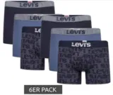 LEVI´S Boxershorts 6er Pack (Gr. S bis XL) für 33,99 € inkl. Versand