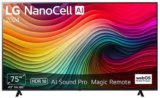 LG 75NANO81T6A TV 75″ (190 cm) NanoCell Fernseher (α5 Gen7 4K AI-Prozessor, webOS 24, HDR10