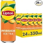 LIPTON ICE TEA Peach, Eistee mit Pfirsich Geschmack, EINWEG (24 x 0,33l )