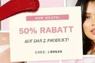 LOOKFANTASTIC: 50 % Rabatt auf das zweite Produkt