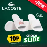 Lacoste Croco Slide Damen Badelatschen (2 Styles, Gr. 35,5 bis 40,5) für 13,95 € inkl. Versand