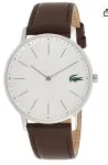 Lacoste Herren Analog Quarz Armbanduhr Moon mit Lederband