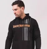 Lambretta Racing Stripe Herren Hoodie SS5027-BLACK (Gr. M bis 4XL)