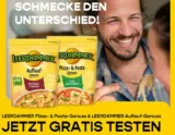 Gratis testen: Leerdammer Auflauf-Genuss oder Pizza und Pasta-Genuss