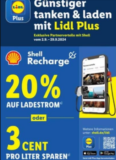 Lidl Plus App ⛽ 3 ct pro Liter & 20% auf Ladestrom bei Shell sparen