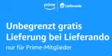 Amazon Prime Kunden: Kostenlose Lieferung bei Lieferando ab 15€ Bestellwert!