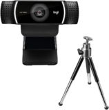 Logitech C922 PRO Webcam mit Stativ (Full-HD 1080p, 78° Sichtfeld, Autofokus, Belichtungskorrektur, H.264-Kompression) für 54,90 € inkl. Versand (statt 70,99 €)