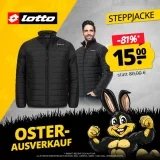 Lotto Herren Steppjacke Schwarz MJSX10001NET-R01 (Gr. M bis XL)