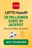 Lotto24 Neukunden: 3 Felder Lotto 6aus49 für 1 € (statt 4,70 €) | aktuell 20 Millionen Euro im Jackpot