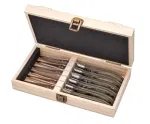 Lou Laguiole Luxus Steakmesser Set in Geschenkbox (6-teilig)