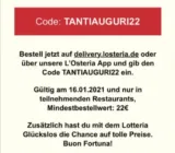 Pizzeria L‘Osteria: 22 % auf alle Bestellungen (22 € MBW) [NUR HEUTE]
