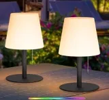 2X Led Akku Outdoor Tischlampe 8 Farben Led Für 20,99 € Inkl. Prime-Versand (Statt 54,99 €)