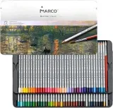 MARCO 7120 Buntstifte (72 Wasserlösliche Farben – Sechskantige Holzstifte)