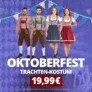 MIESEPETER Trachten-Kostüm 🥨🍻 (Trachtenset 2 Farben, Gr. M bis XL; Dirndl 2 Farben Gr. S + M) für 24,94 € inkl. Versand