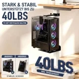 MIHAWK PC Halterung unter Schreibtisch ohne Bohren (18kg, 6 Farben)