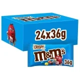 M&M’S Crispy Schokolinsen mit Knusperkern 24 Packungen (24 x 36g)