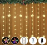 MORROLS Weihnachtsbeleuchtung Fenster,Lichterkette Sterne, 80 Sterne 144 LEDs für 20,39 € inkl. Prime-Versand (statt 38,99 €)